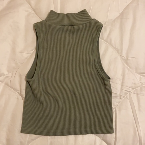 Zara Ribbed Mock Neck Tank - Picture 2 of 4
